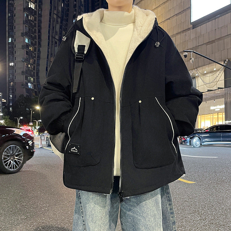 Men's Oversized Hoodie Jacket with Teddy Lining, Two-Way Zipper and Utility Pockets Mune Fashion