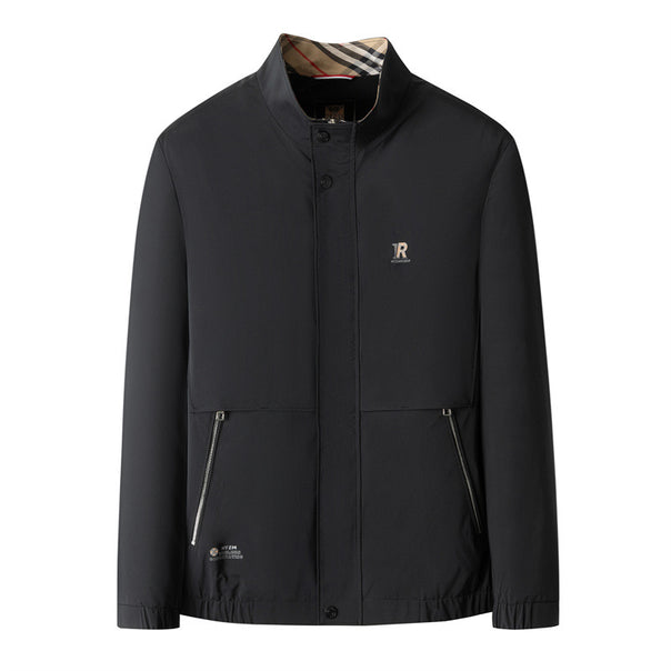 Men's lightweight windproof everyday blouson with stand-up collar and hidden zipper pockets Mune Fashion