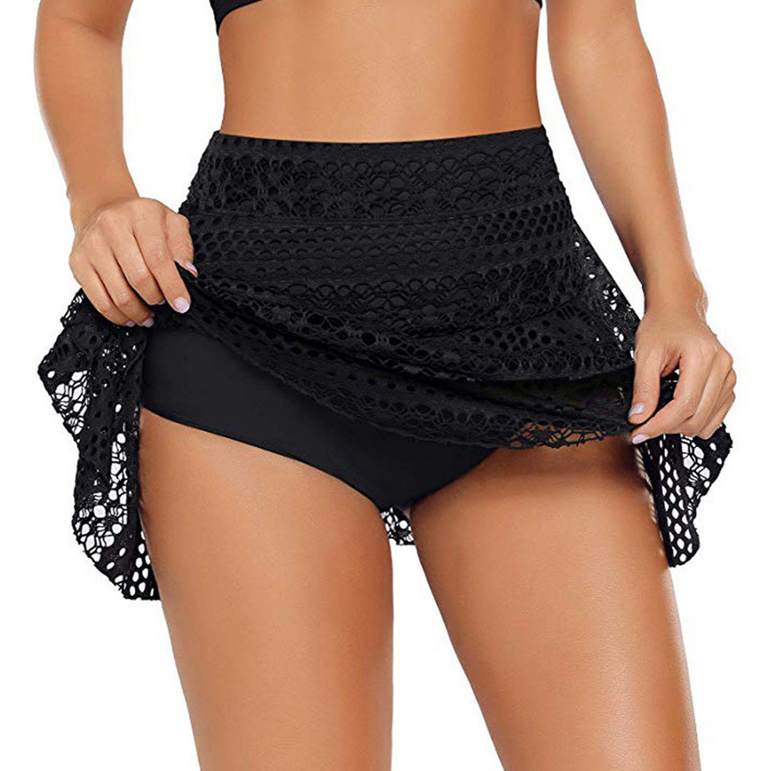 Ladies lace beach sarong with voluminous flutter design Mune Fashion