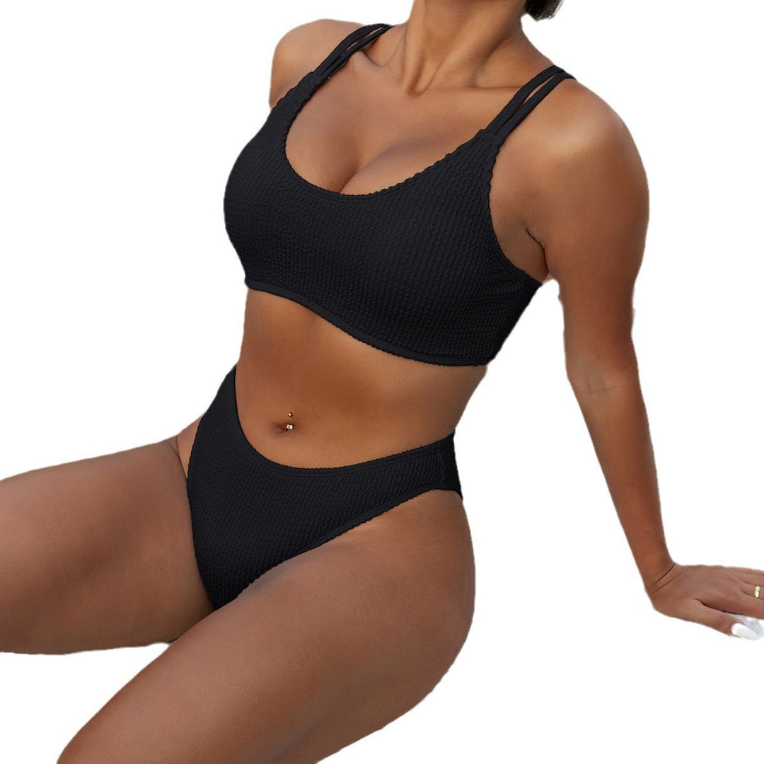 Women's Sporty Bikini Set with Practical High-Waist Design Mune Fashion