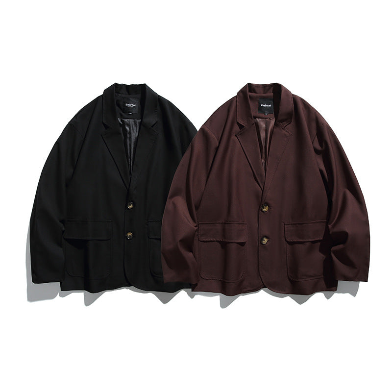 Men's Oversize Blazer in Boxy Cut with Flap Pockets and Light Padding Mune Fashion