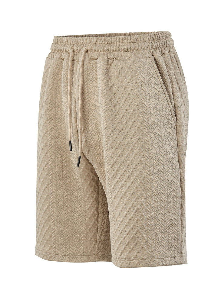 Men's structured lounge shorts with elastic waistband drawstring and side pockets Mune Fashion