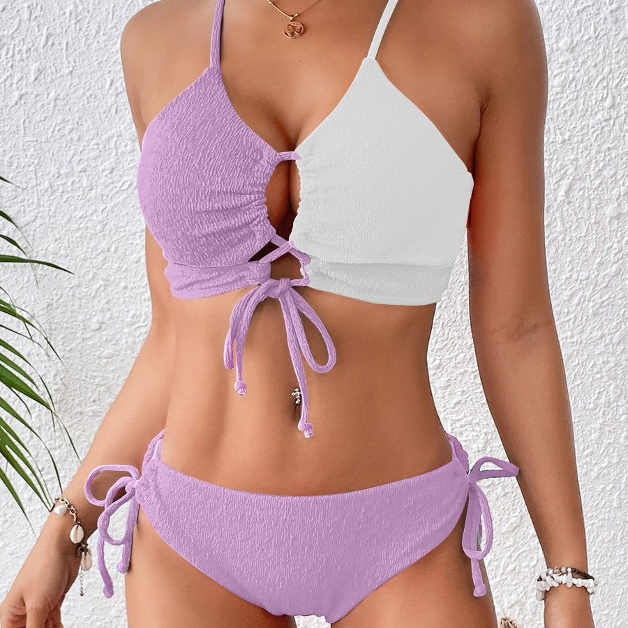 Women's bikini set with adjustable top and fashionable cut-out Mune Fashion