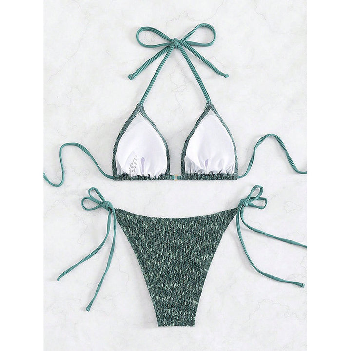 Women's Triangle Bikini with adjustable straps and elegant ruffle details Mune Fashion
