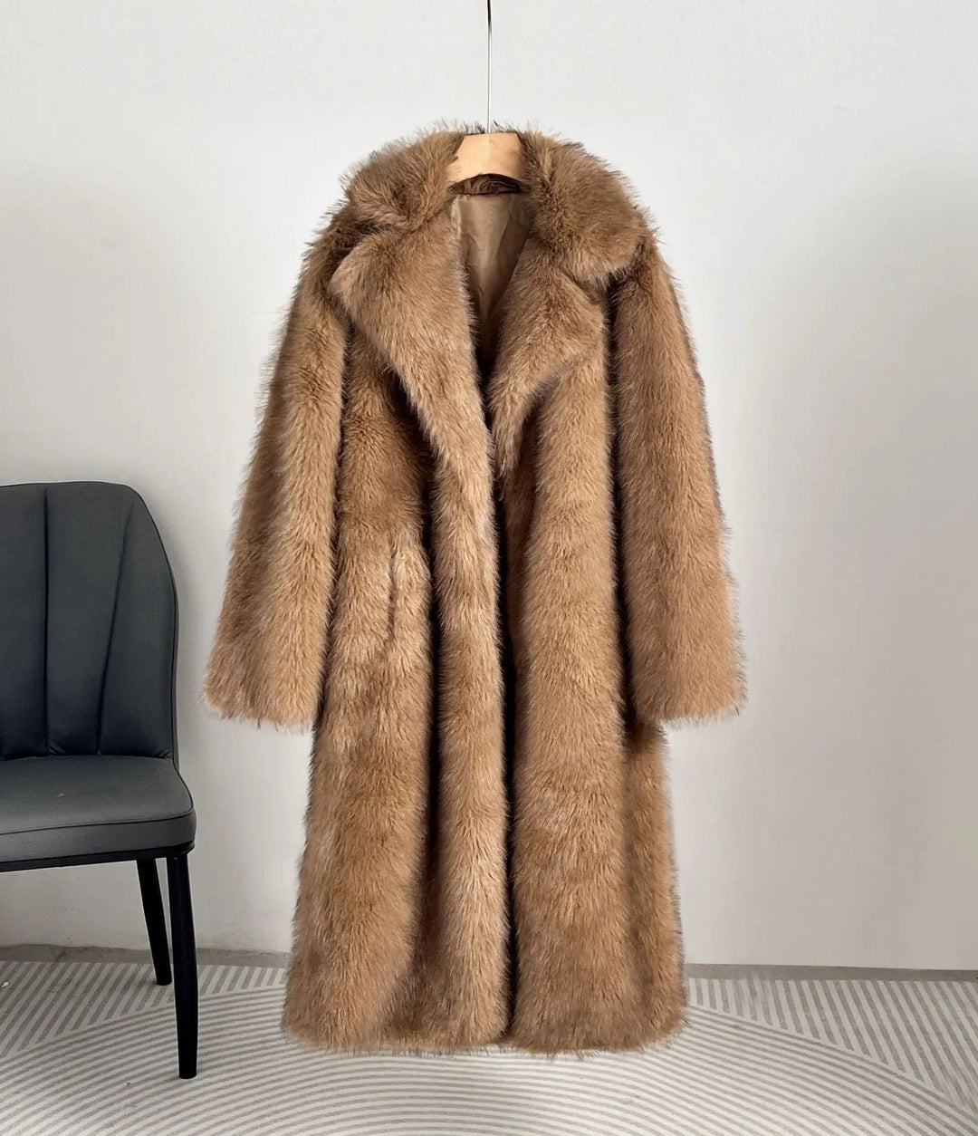 Women Luxury Faux Fur Coat Mune