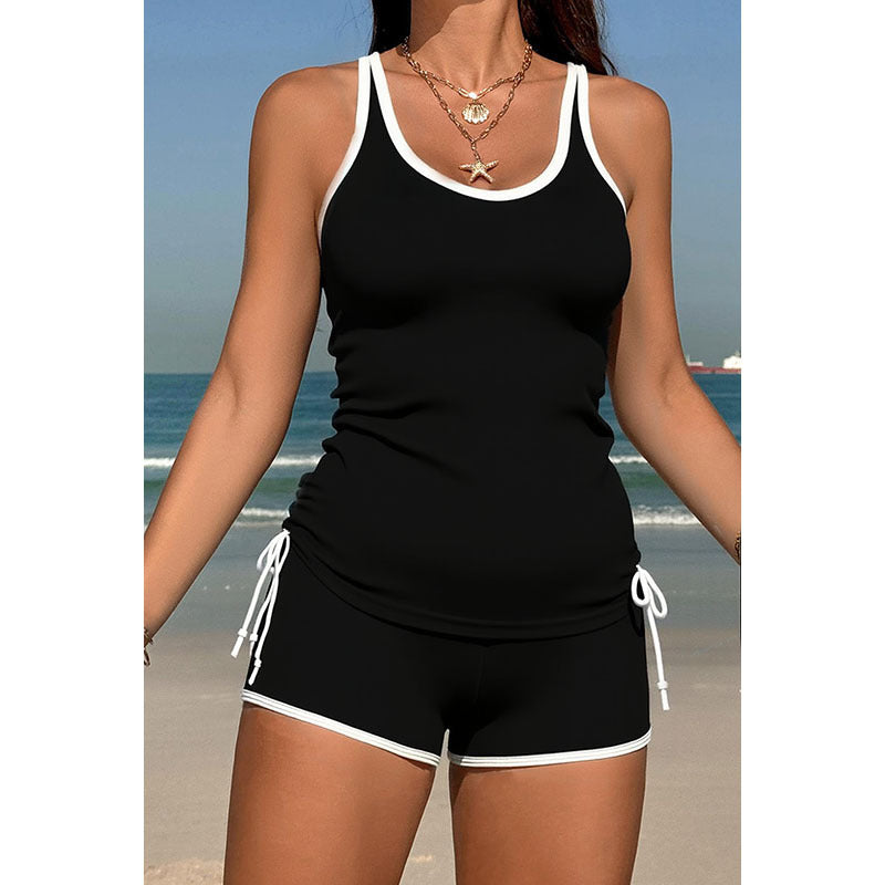 Women’s sporty tankini set with raised cut and adjustable straps Mune Fashion