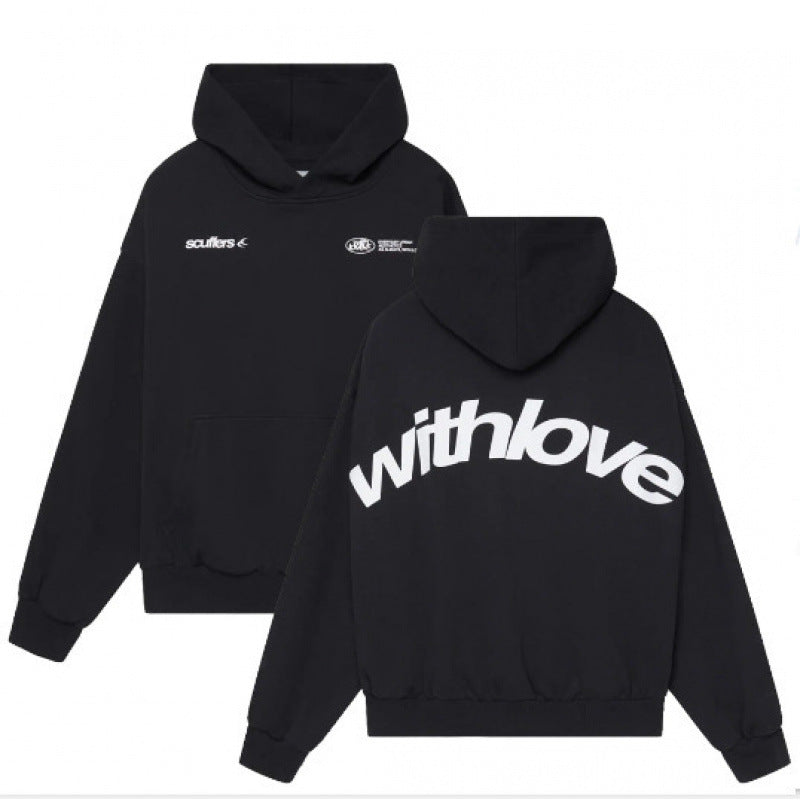 Unisex oversized hoodie with large back print, kangaroo pocket and ribbed cuffs Mune Fashion