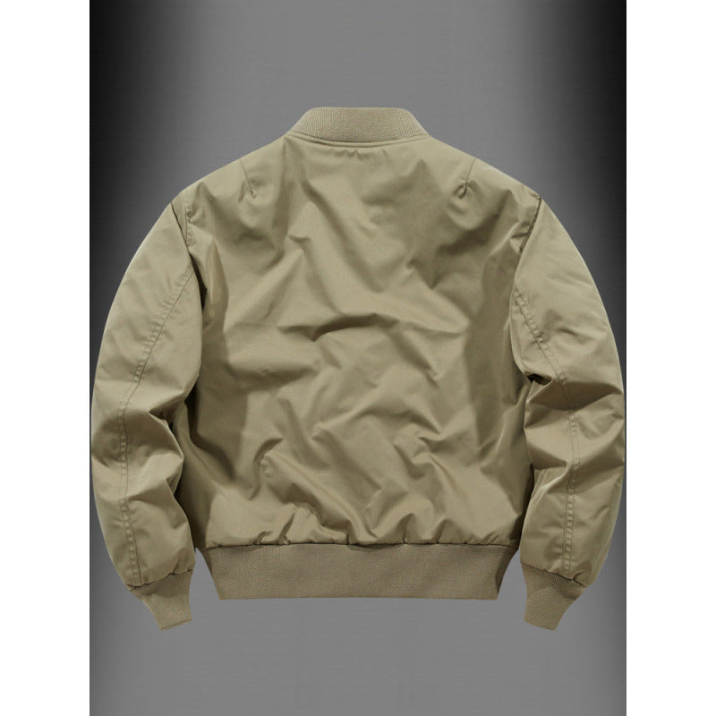 Men's Classic Bomber Jacket in Utility Look with Quilted Thermal Lining and Slanted Side Pockets Mune Fashion
