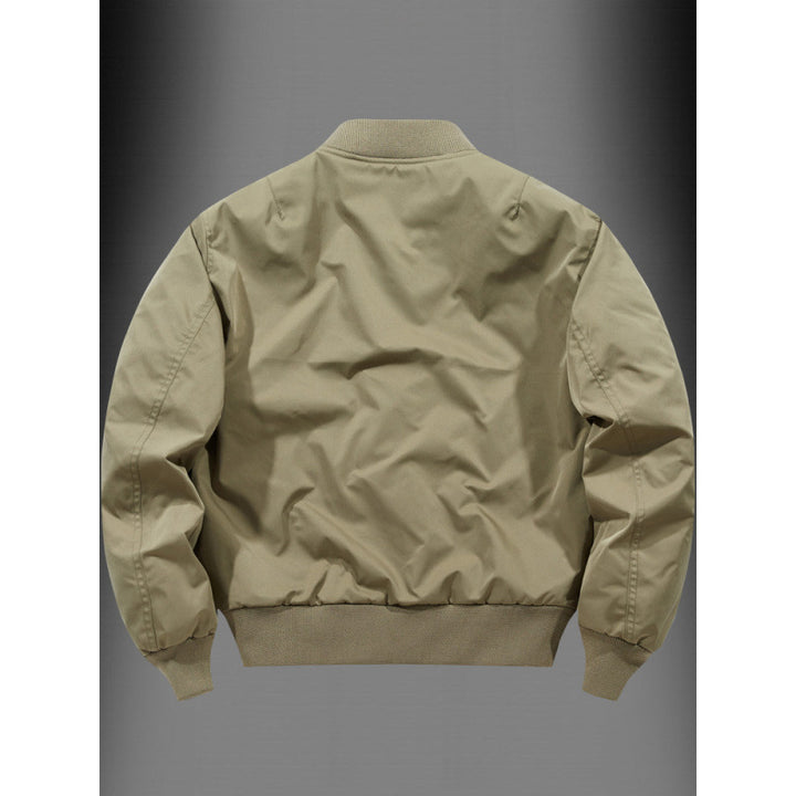 Men's Classic Bomber Jacket in Utility Look with Quilted Thermal Lining and Slanted Side Pockets Mune Fashion