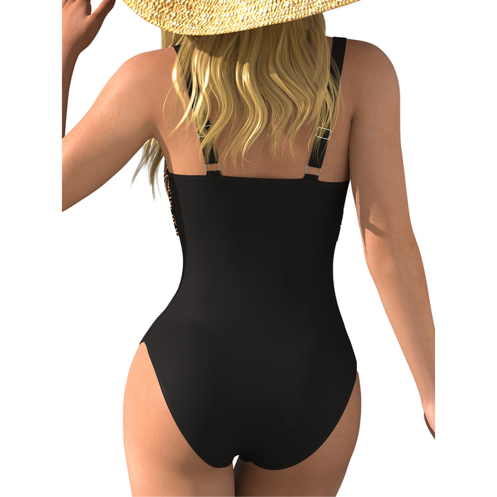 Women's form-fitting swimsuit with stylish geometric pattern Mune Fashion