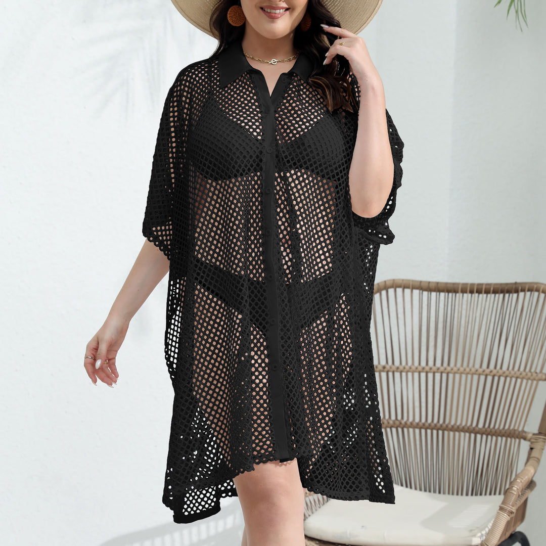Women's transparent beach cover-up made of mesh material Mune Fashion
