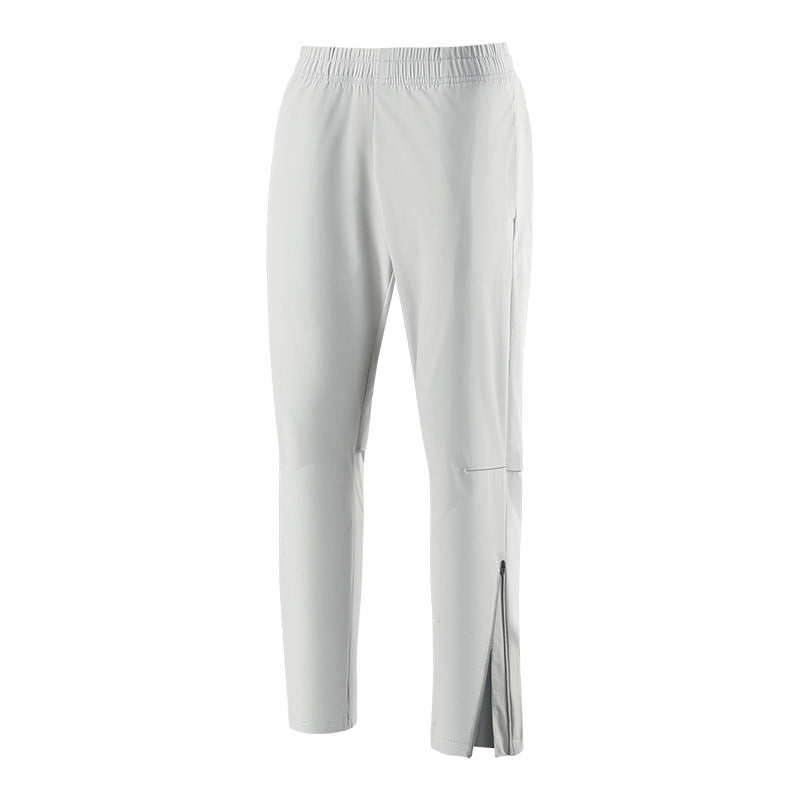 Women's sporty running pants with zippers
