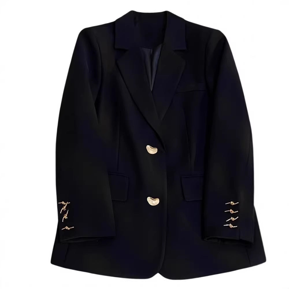 Women's Elegant Blazer with Golden Details Mune Fashion