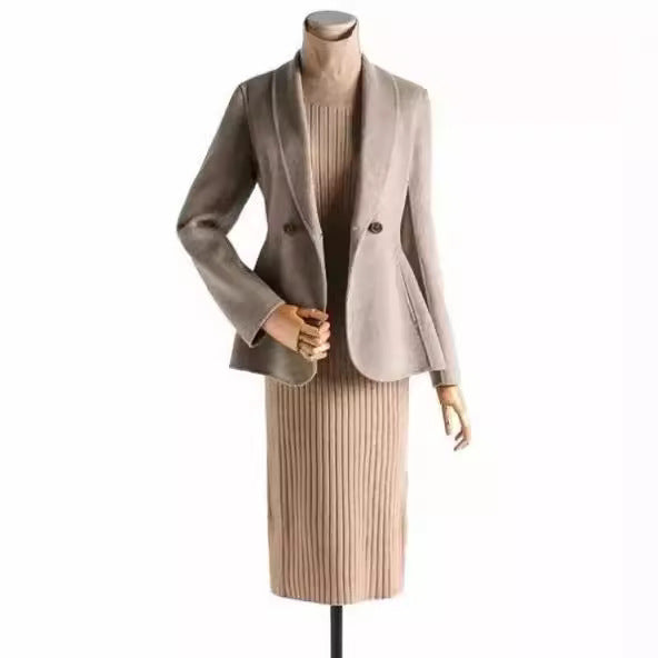 Women Elegant Wool Blazer Mune Fashion