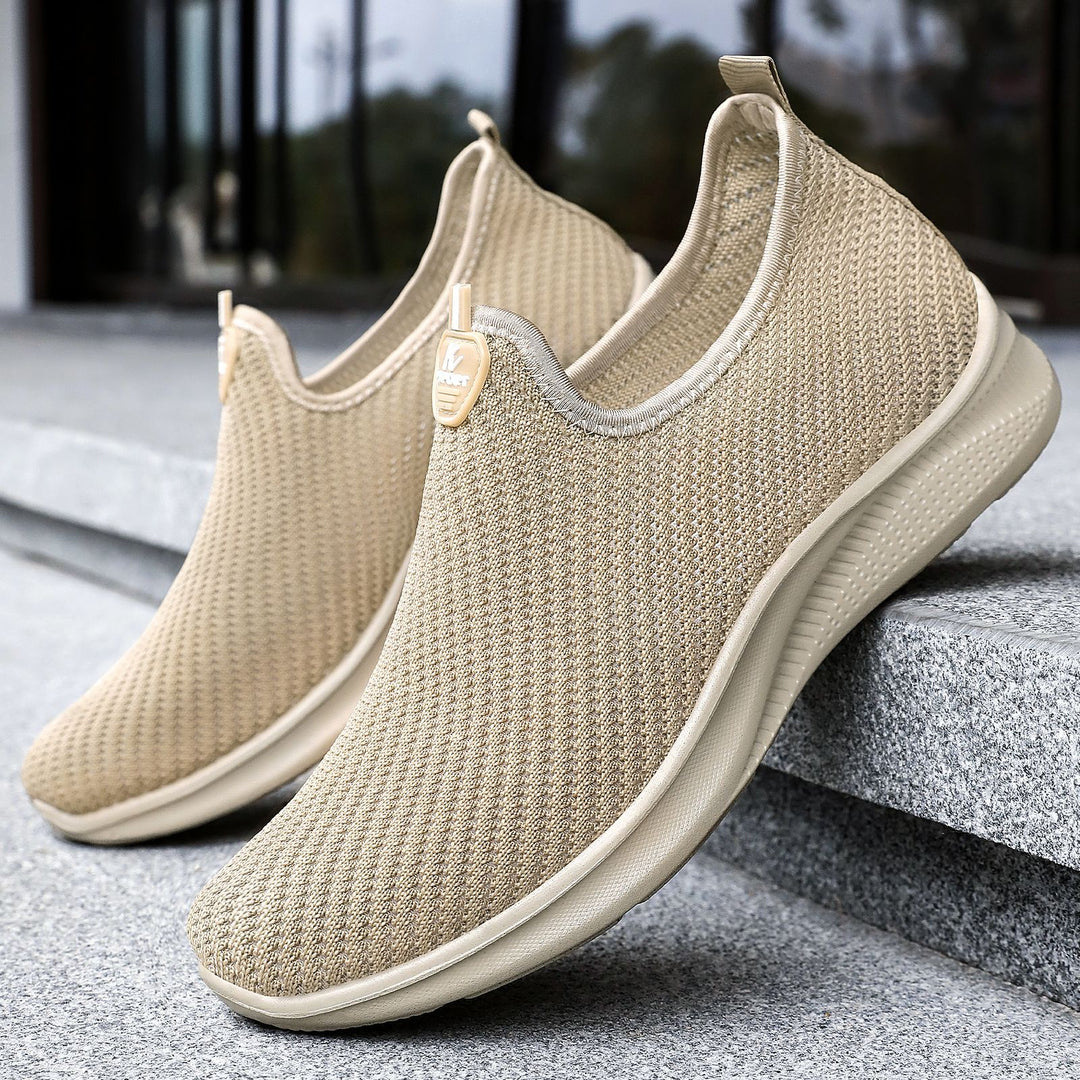 Women's seamless comfort slip-on sneaker with fine knit mesh, elastic entry, and reactive light cushioning Mune Fashion