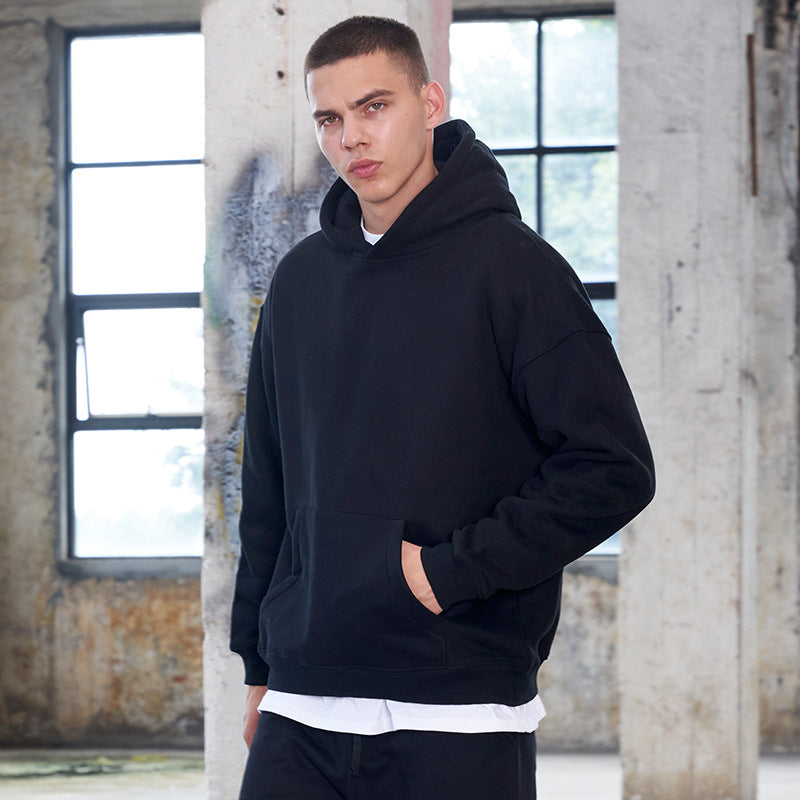 Men's Oversized Hoodie made of French Terry with Kangaroo Pocket and Ribbed Cuffs Mune Fashion