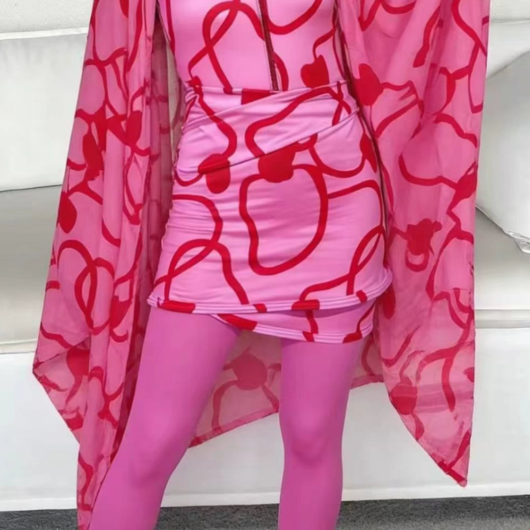 Women's fashionable bathrobe with wide cut Mune Fashion