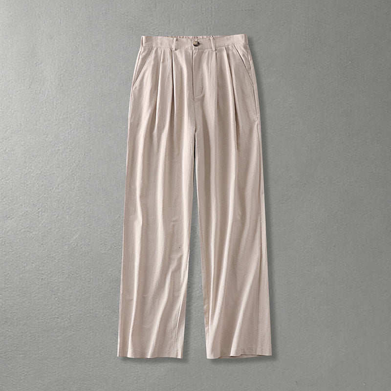 Ladies Wide Pleat Trousers with High Waist Mune Fashion