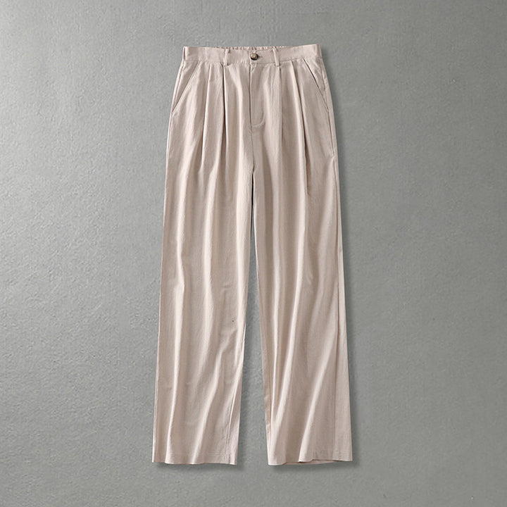 Ladies Wide Pleat Trousers with High Waist Mune Fashion
