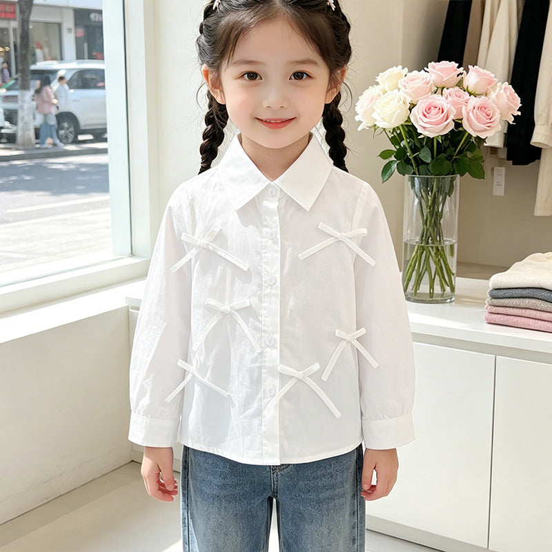 Girl's blouse with lovely bow details Mune Fashion