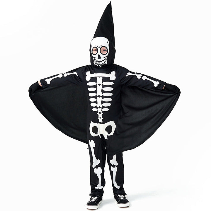 Women's skeleton costume with cloak and gloves Mune Fashion