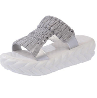 Women nan handwoven braided platform sandals with ergonomic padded sole Mune Fashion