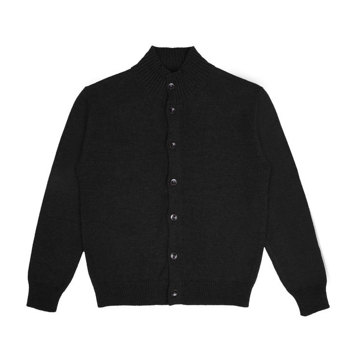 Men's Fashionable Knit Sweater with Stand-up Collar and Button Placket Mune Fashion