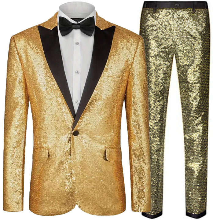 Men's Glamorous Sequin Suit Set Mune