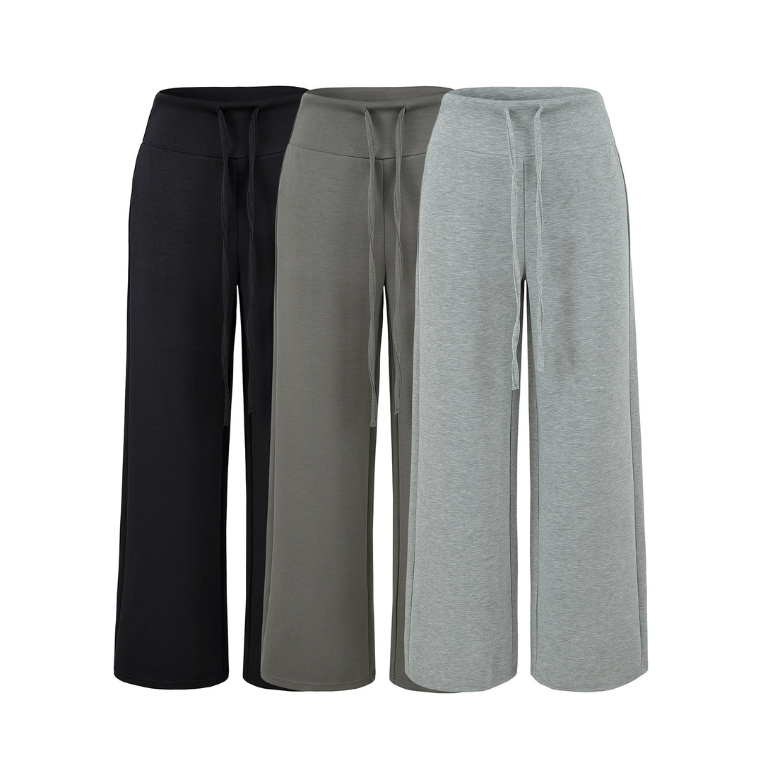 Women's Culotte Lounge Pants with High Comfort Waistband and Drawstring