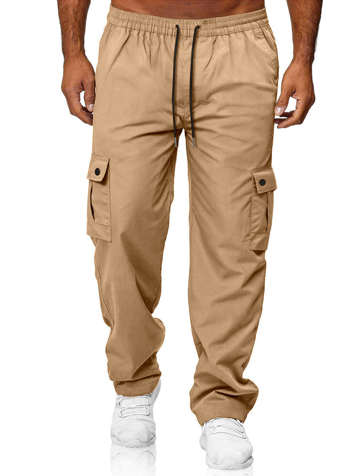 Men's Relaxed-Fit Cargo Jogger with elastic waistband, drawstring, and flap pockets Mune Fashion