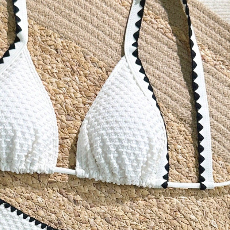 Women's bikini set with intricate ruffle details and adjustable straps Mune Fashion