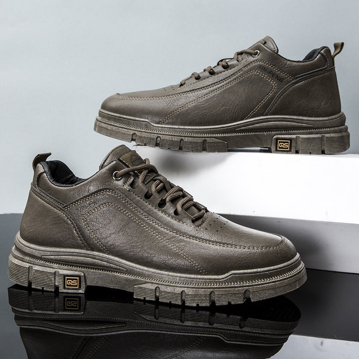 Men's Sporty Leather Sneakers Mune Fashion