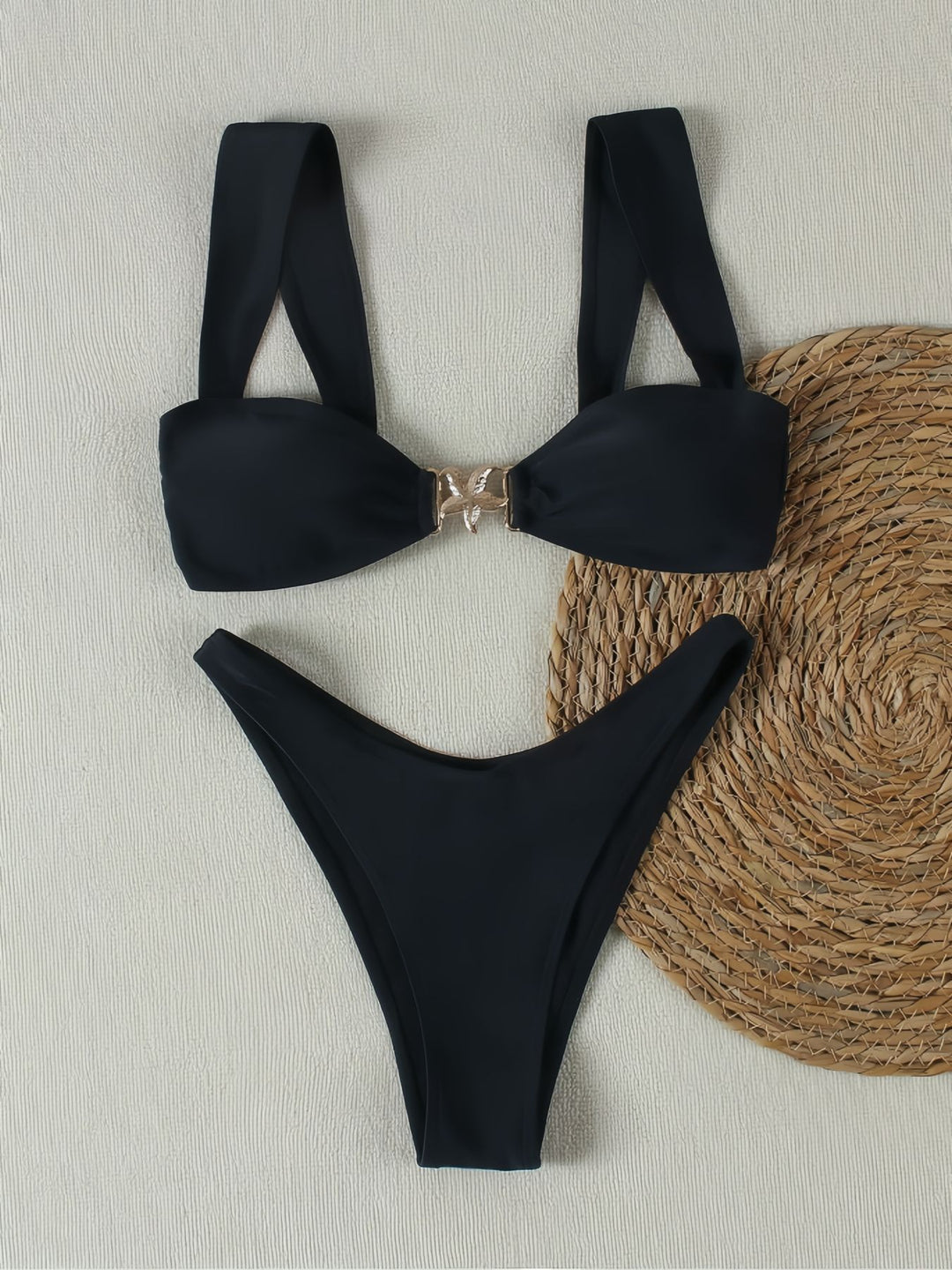 Women's bikini set with elegant knot detail and high-quality binding pattern Mune Fashion