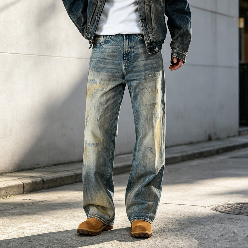 Men's Loose Cut Slim-Fit Jeans Mune Fashion