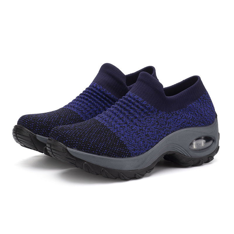 Women’s knitted sock sneaker with visible air chamber and cushioned platform sole Mune Fashion