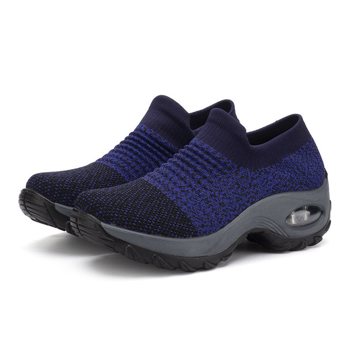 Women’s knitted sock sneaker with visible air chamber and cushioned platform sole Mune Fashion