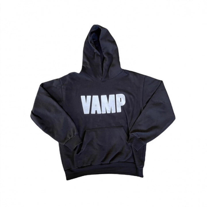 Unisex nano hoodie sweatshirt with used front print and kangaroo pocket Mune Fashion