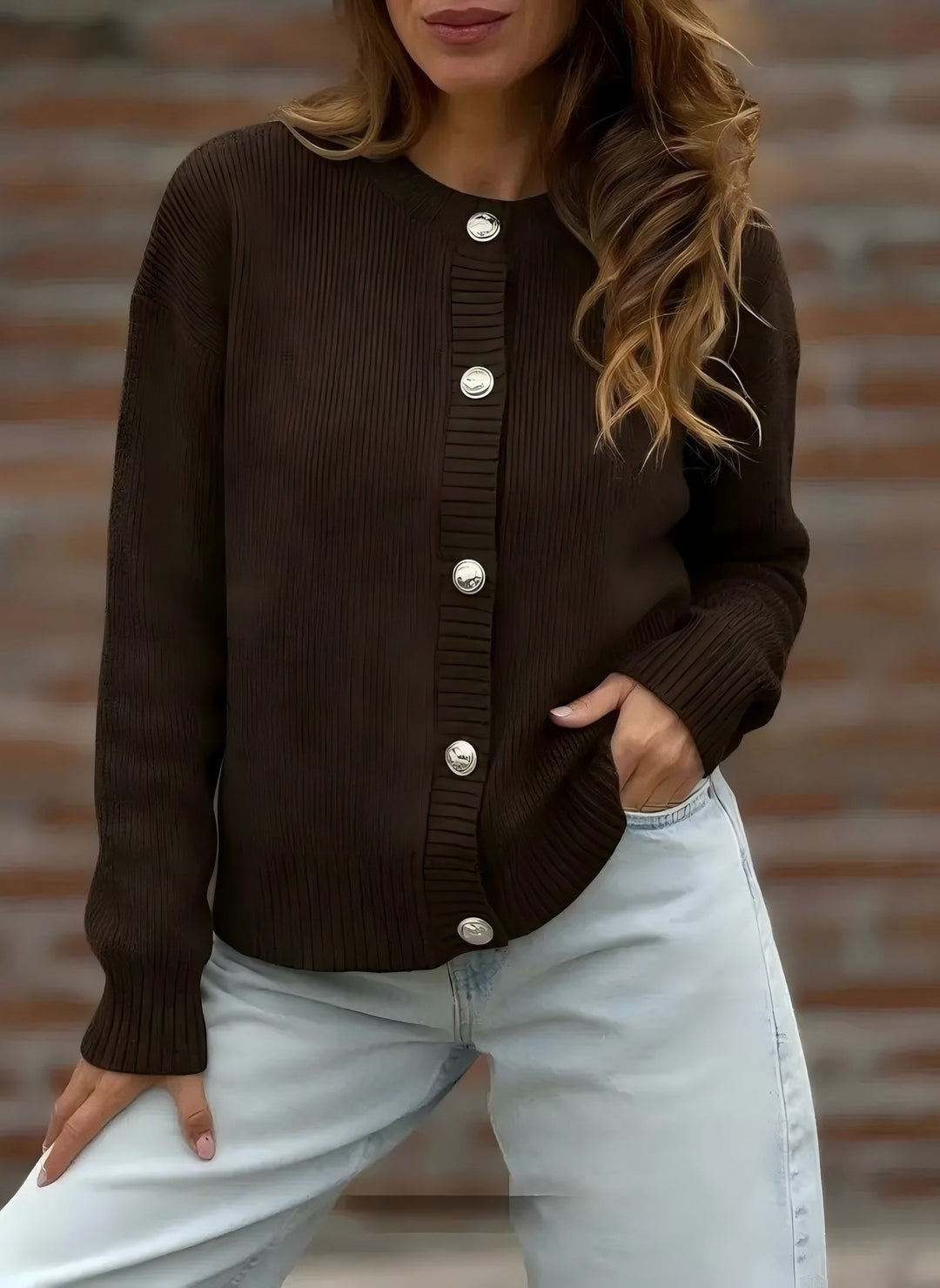 Women Stylish Cardigan with Button Closure Mune Fashion