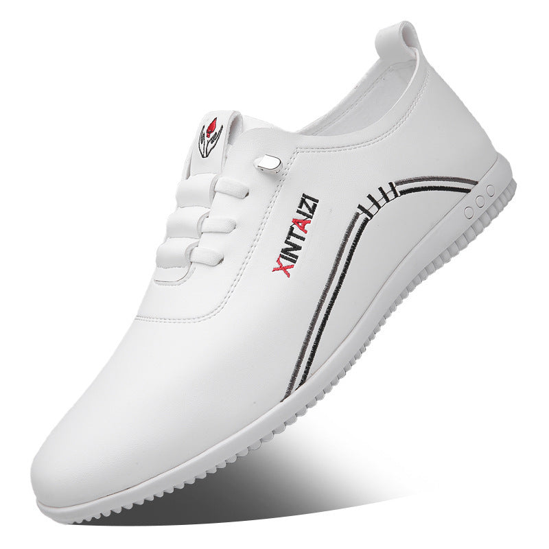 Men's Elegant Lightweight Leatherette Slip-On with Elastic Quick Lace and Contoured Rubber Sole Mune Fashion