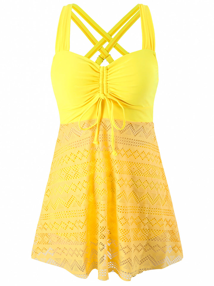 Women's swimming dress with sophisticated back design and very elastic fabric quality Mune Fashion