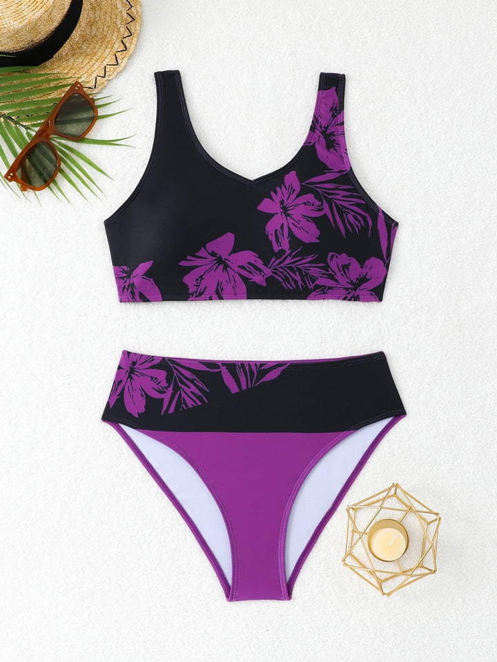 Ladies sporty bikini set with floral design Mune Fashion