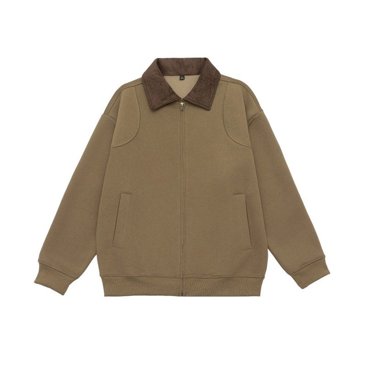 Unisex Oversized Zip Jacket with Cord Collar and Integrated Pockets Mune Fashion