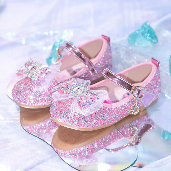 Girls Glittering Ballerina with Decorative Bow Application Mune Fashion