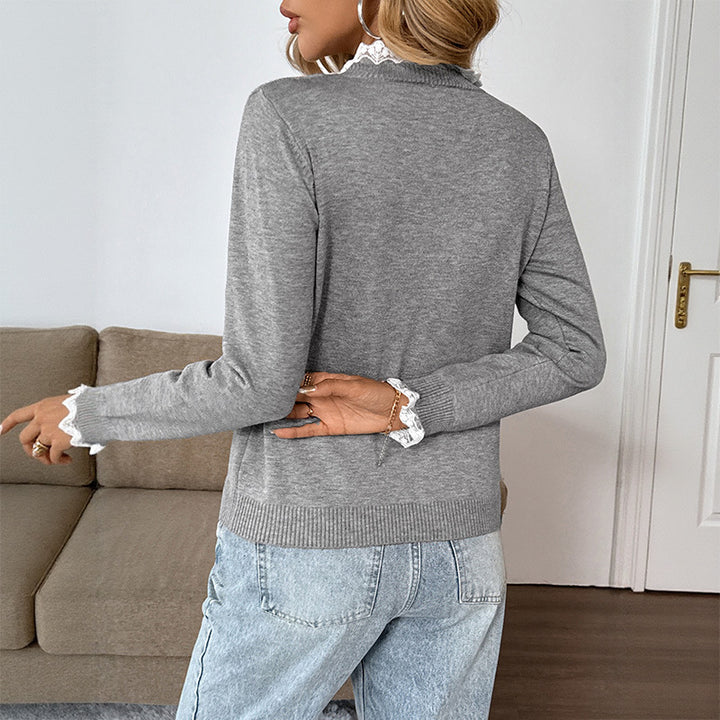 Ladies Elegant Top with Ruffles and Button Placket Mune Fashion