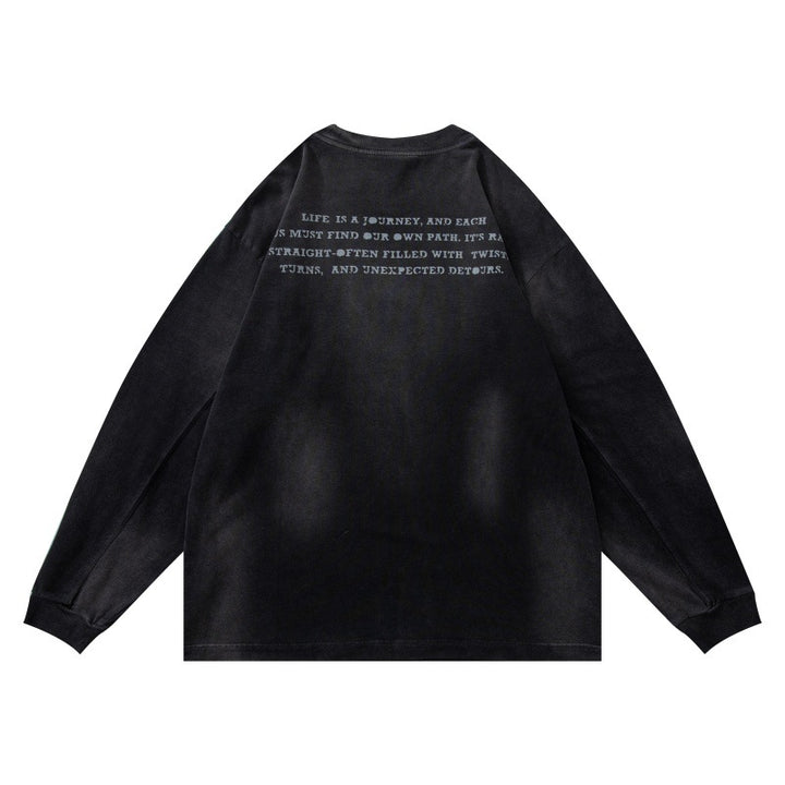 Unisex Oversize Sweatshirt with pigmented wash and subtle chest print Mune Fashion
