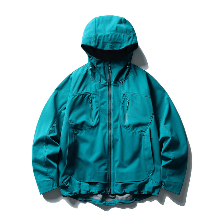 Women's water-repellent softshell jacket with hood and two-way zipper Mune Fashion
