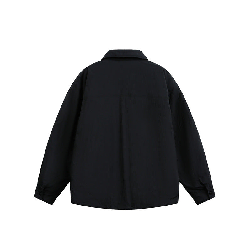 Men's Quilted Shirt Jacket with Contrast Check Pocket Mune Fashion