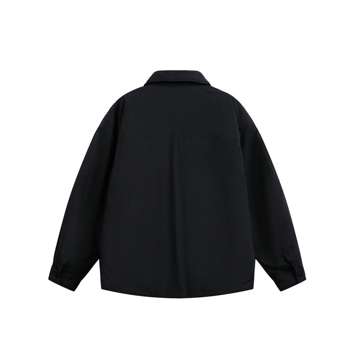 Men's Quilted Shirt Jacket with Contrast Check Pocket Mune Fashion