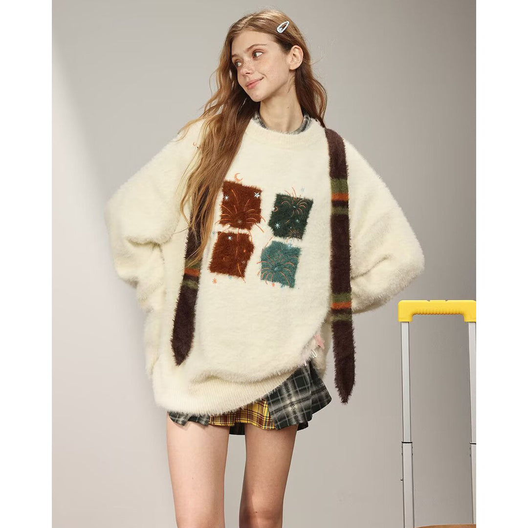 Men's Cozy Chunky Knit Sweater with Unique Animal Motif Mune Fashion