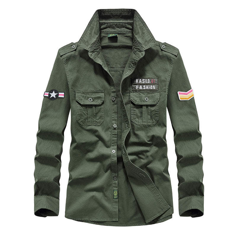 Men's Fashion Shirt Jacket with Applied Pockets Mune Fashion